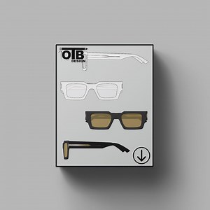 OTB Rectangle Big Acetate Sunglasses Vector Flat Technical Drawing Classic Blank Sketch Mock-up Template Design Tech Pack Cad - Etsy Canada