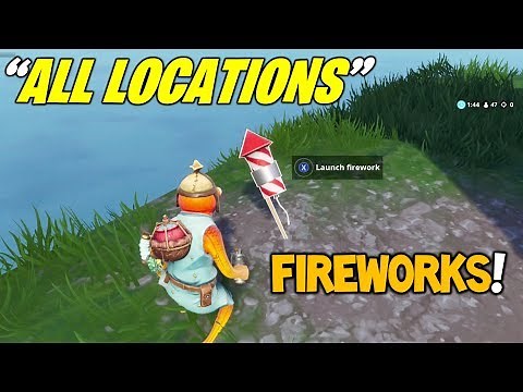 ALL 3 FIREWORK LOCATIONS! "Launch Fireworks" (Fortnite Week 4 Challenges Season 7)