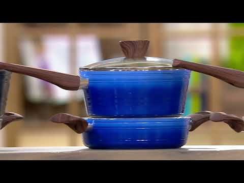 Chef Robert Irvine 3-Piece Ceramic Cookware Set on QVC