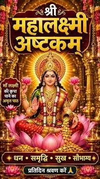 Mahalakshmi Ashtakam with Lyrics | श्री महालक्ष्मी अष्टकम् | #mahalakshmi #mahalaxmi #laxmi #shorts