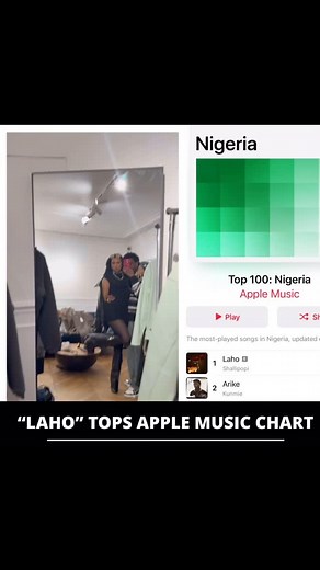 As of March 2, 2025, the top song on Apple Music’s Nigeria Top 100 chart is “Laho” by Shallipopi. ￼ Here are the top five songs currently: 1. Laho – Shallipopi 2. Arike – Kunmie 3. SHAOLIN – Seyi Vibez 4. Baby (Is It A Crime) – Rema 5. HAPPY SONG – Seyi Vibez Please note that these rankings are updated daily and may change over time. ￼ | Edo Pride