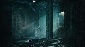 Dark Room With Light Shining Through Windows