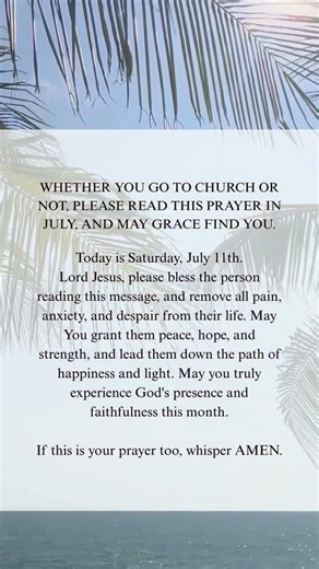 🙏 July Prayer for Peace, Hope & God's Grace | A Prayer of Blessing in Jesus' Name ✨