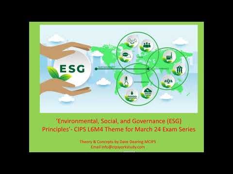 CIPS L6m4 Future Strategic Challenges ESG Principle Revision Note for March 24 exam