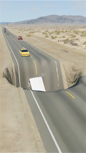 Cars & Buses vs Massive Pit - BeamNG.Drive