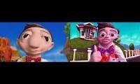 Mix of 2 videos from youtube : The Mine Song but every mine lowers the pitch original and 10%