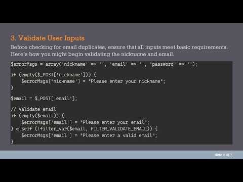 How to Check if an Email Has Already Been Used in PHP Form Validation