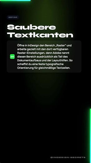 Grundlinienraster für saubere Textkanten