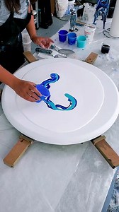 69K views · 1.3K reactions | This was new and different for me and I will say that it was not as easy as it seems! This was a wave swipe and spin. The small swipe at the beginning really stretches out and creates the design. I of course love the ocean blue colors! I will definitely try this one again! #art #artwork #paint #painting #artist | MollysArtistry | Facebook