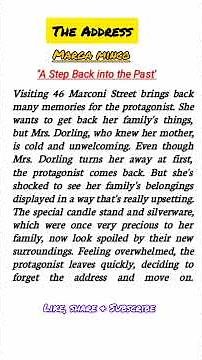 The Address Summary Class 11| Snapshots | The Address Summary #english #shorts