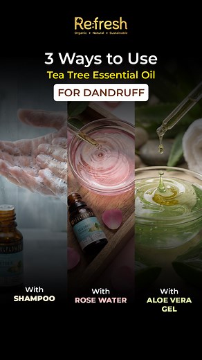 Refresh Your Life | 3 Easy Ways to Use Tea Tree Oil for Dandruff Dandruff care doesn’t need to be complicated ✨ This routine shows three simple ways to use... | Instagram