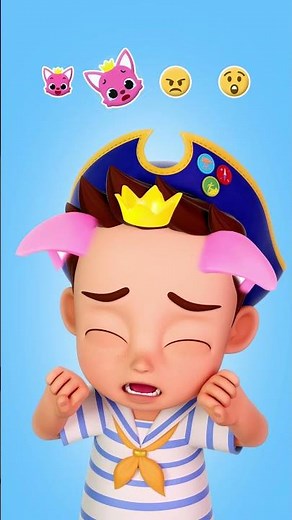 Pinkfong Ears on Brody! Learn Emotions 🥰 Try It on Tiktok #shorts #bebefinn