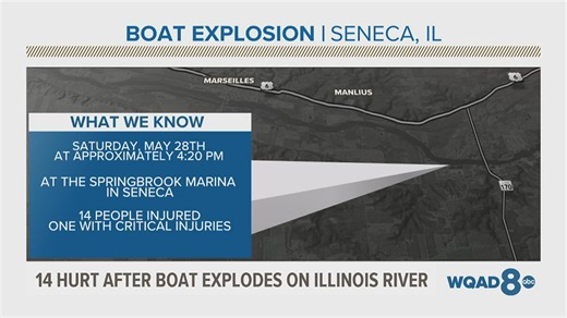 More than a dozen injured in Illinois River boat explosion