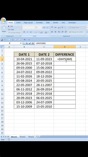 How To Find Date Difference In Ms Excel | #excel #computer #exceltips #computertricks #easytricks