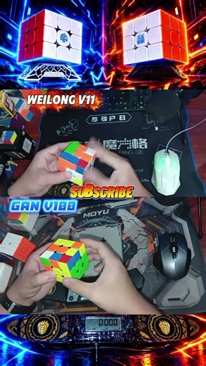 🔥⚡ GAN V100 VS WeiLong V11 every solve counts #SpeedCubing