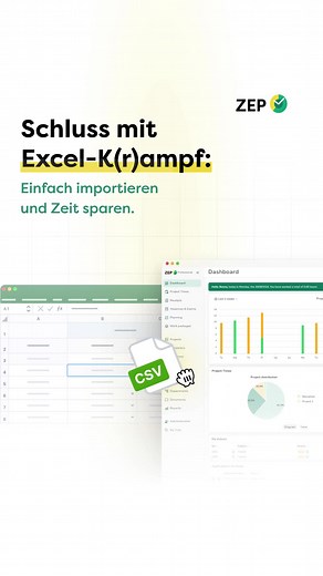Überlegen Sie, von manueller Zeiterfassung oder Projektmanagement auf eine moderne Software umzusteigen? Kein Problem! Mit unserer Lösung übertragen Sie Ihre Excel-Daten per Knopfdruck – schnell, sicher und unkompliziert. Starten Sie jetzt mit einer kostenlosen 14-Tage-Testversion und erleben Sie selbst, wie einfach der Wechsel sein kann.   Testen Sie unsere Software kostenlos und digitalisieren Sie Ihre Arbeitsweise! | ZEP | Facebook