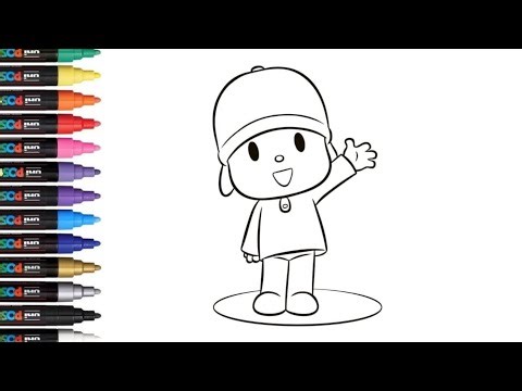 How to Draw Pocoyo Step by Step | Cute Pocoyo Drawing for Kids 🎨