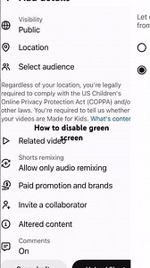 How to disable green screen