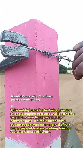 Fence Wire Tensioning Tool in Action | Farm Hack USA #Shorts #Farming #DIY