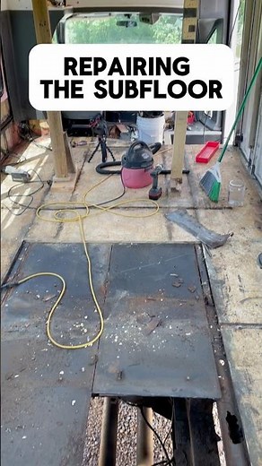 Replacing the floor of our bus #buslife
