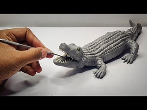 DIY: I Made Realistic BIG CROCODILE At Home | Clay art animals | Clay easy art animal