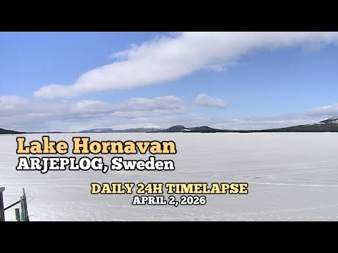 Lake Hornavan - Daily Timelapse: April 2, 2026 [Arjeplog, Sweden]