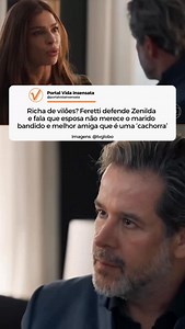 162K views · 86K reactions | DR do casal de vilões? Temos! Acho que a Arminda não gostou de ver o Feretti defendendo a esposa… e vocês o que acham? #trêsgraças | Portal Vida Insensata | Facebook