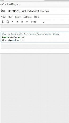 How to Read a CSV File Using Python Super Easy #shorts #shortsvideo