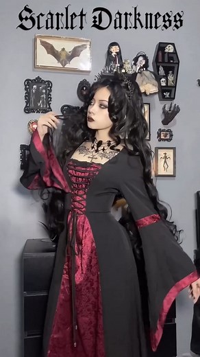 Dazzle like a queen at the Titanic Tea Party with our Scarlet Darkness try-on series!!!👑✨😍 Dress: https://sourl.cn/4Fenx9 Exclusive 30% off code: SDGIFT.Get yours before it's too late. | Scarlet Darkness