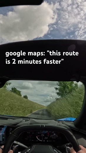 Google Maps: "This Route Is 2 Minutes Faster" (C8 Corvette POV)⁠