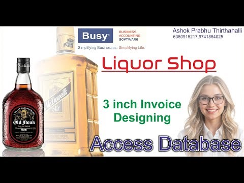 #busysoftware Liquor Business 3 Inch Sales Invoice Designing with groupwise total