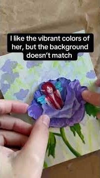 Part 2: layered paper fairy painting. After flattening the paper, it will be assembled in the frame