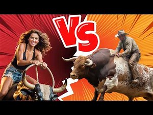 🔥 EPIC BULL RIDING SHOWDOWN: Girls vs. Mechanical Bulls & Men vs. REAL BEASTS! 🐂
