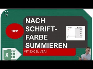 Nach Schriftfarbe summieren in Excel I Excelpedia