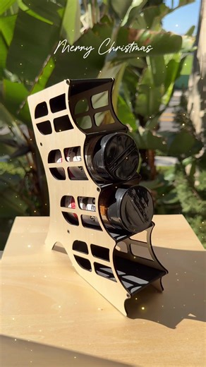 Handmade wood spice rack, designed and made in USA. Modular. Stackable. Fits narrow cabinets. 3 racks = 12 spices. 9 racks = 36 spices, fully organized. Small batch. Real wood. Real design. #kitchendesign #handmade #giftideas #madeinusa #ocmeedesign