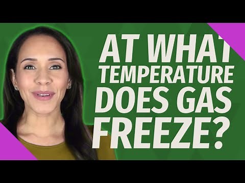 At what temperature does gas freeze?