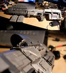 Functional Homemade Halo Assault Rifle