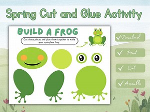 Build a Frog Craft: DIY Cut and Assemble Activity (digital Download) - Etsy UK