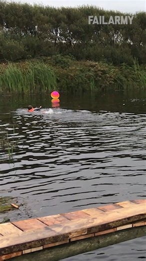 37K views · 214 reactions | we'll have to see how the judges score this...  藍 #diving #divingboard #diy #swimming #lake #dadfail #fail | FailArmy | Facebook