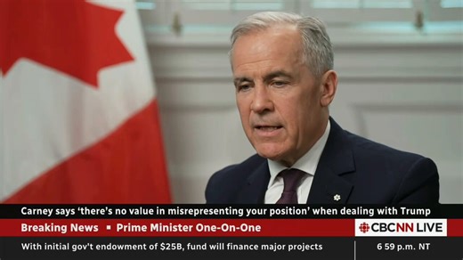 Mark Carney on dealing with Trump: "Lots of people like to be flattered but he can see through obsequiousness and so I think the best way to deal with the president is to be straight with him."