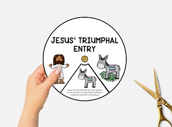 Jesus' Triumphal Entry, Palm Sunday Bible Spinner Wheel Sunday School Craft