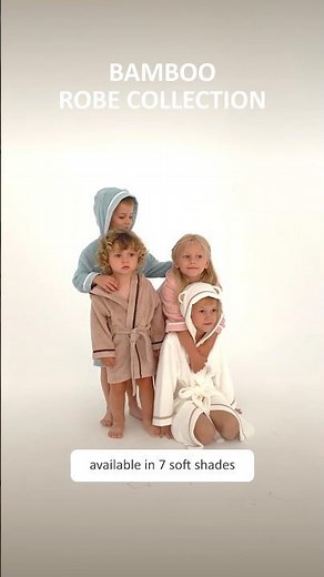Soft, breathable bamboo robe — perfect for bath time, bedtime, or cozy mornings.