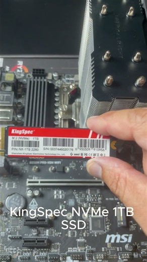 Install NVMe SSD on motherboard 👏 #pcbuild #NVMeSSD #SSD #M2SSD