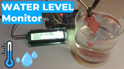 Arduino Water Level Display – Real-Time Level on I2C LCD