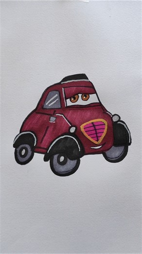 How to draw Lightning McQueen Car step by step drawing #shorts #drawing #mcqueen #car