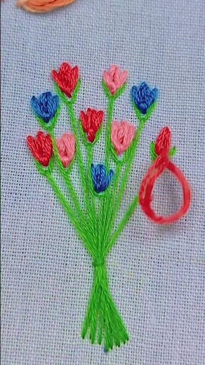 How to Embroider a Tiny Bouquet for Beginners | Easy & Beautiful
