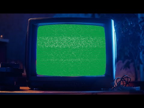 Free Dark CRT Retro TV Green Screen Effect | Vintage Glitch Overlay Template for Video Editing