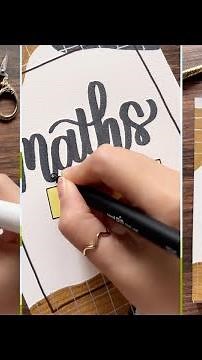 Elevate Your Math Notebook Creative Front Page Ideas! 📐 DIY Front Page NhuanDaoCalligraphy