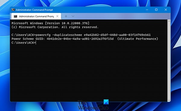 How to enable Ultimate Performance Power Plan in Windows 11