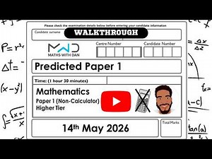 Edexcel GCSE Maths | Predicted Paper 1 | Higher Tier | May 2026 | Walkthrough | MathsWithDan